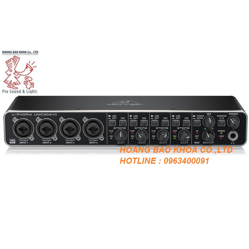 SOUNDCARD U-PHORIA UMC404HD