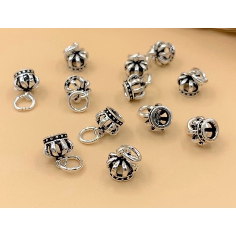 Charm vương miện treo 4*12mm bạc s925 bảo hành vĩnh viễn bạc Thuylamshop