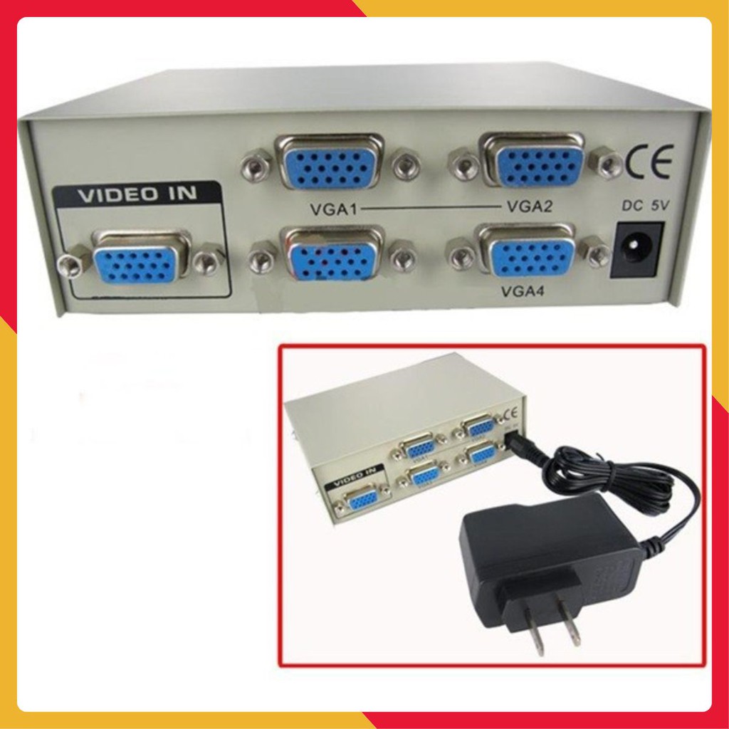 Bộ chia màn hình VGA 1 vào 4 ra