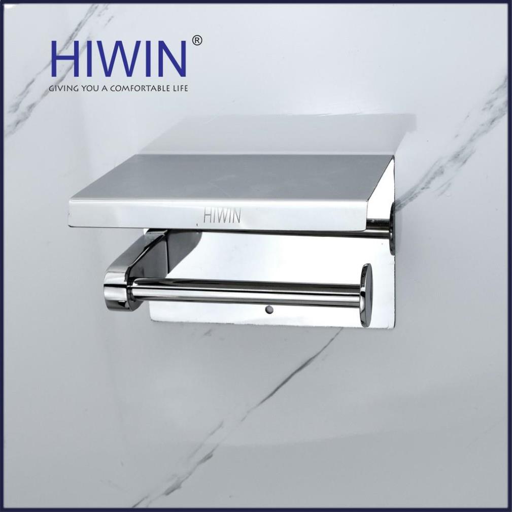 Lô giấy, hộp đựng giấy vệ sinh inox 304 đơn kèm giá để đồ thông minh HIWIN Y-5009