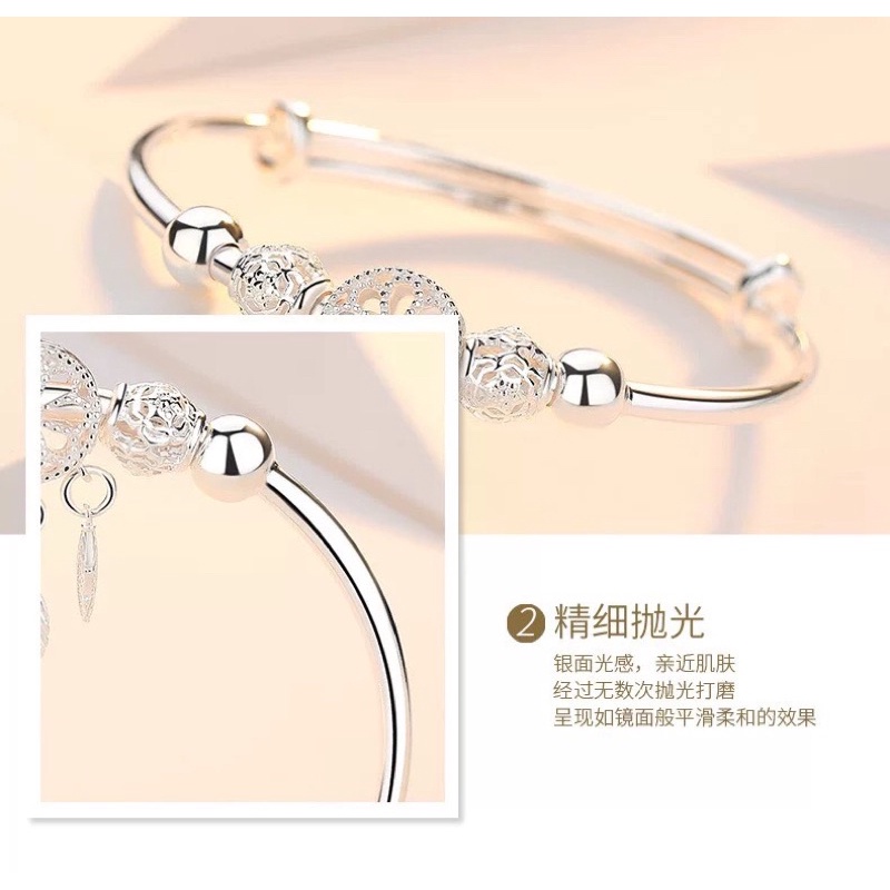 [CỰC HOT ]SẴN HÀNG Vòng tay CHARM mạ bạc 999 không gỉ mang vận may tài lộc