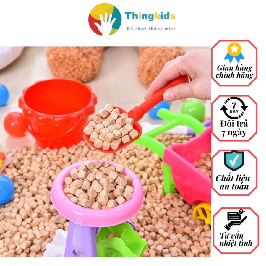 Đồ chơi hạt muồng,sứ,nhựa, gỗ, hạt xúc cát cho trẻ -Thingkids