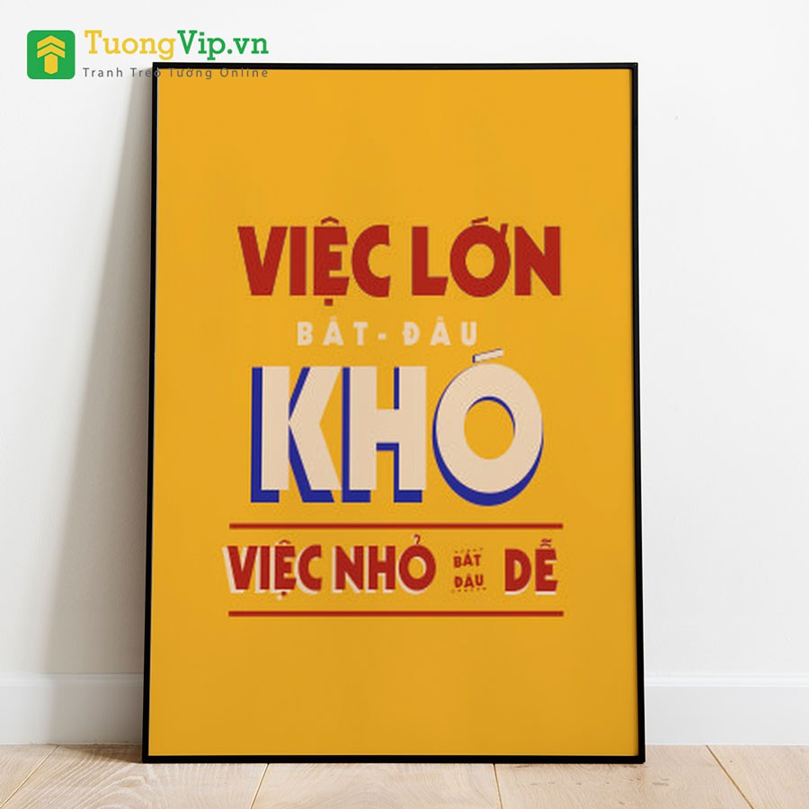 Tranh Laminate Bóng Gương - Tranh Treo Tường Trang Trí Văn Phòng Slogan Tạo Động Lực 4 - Tặng Kèm Đinh Đa Năng