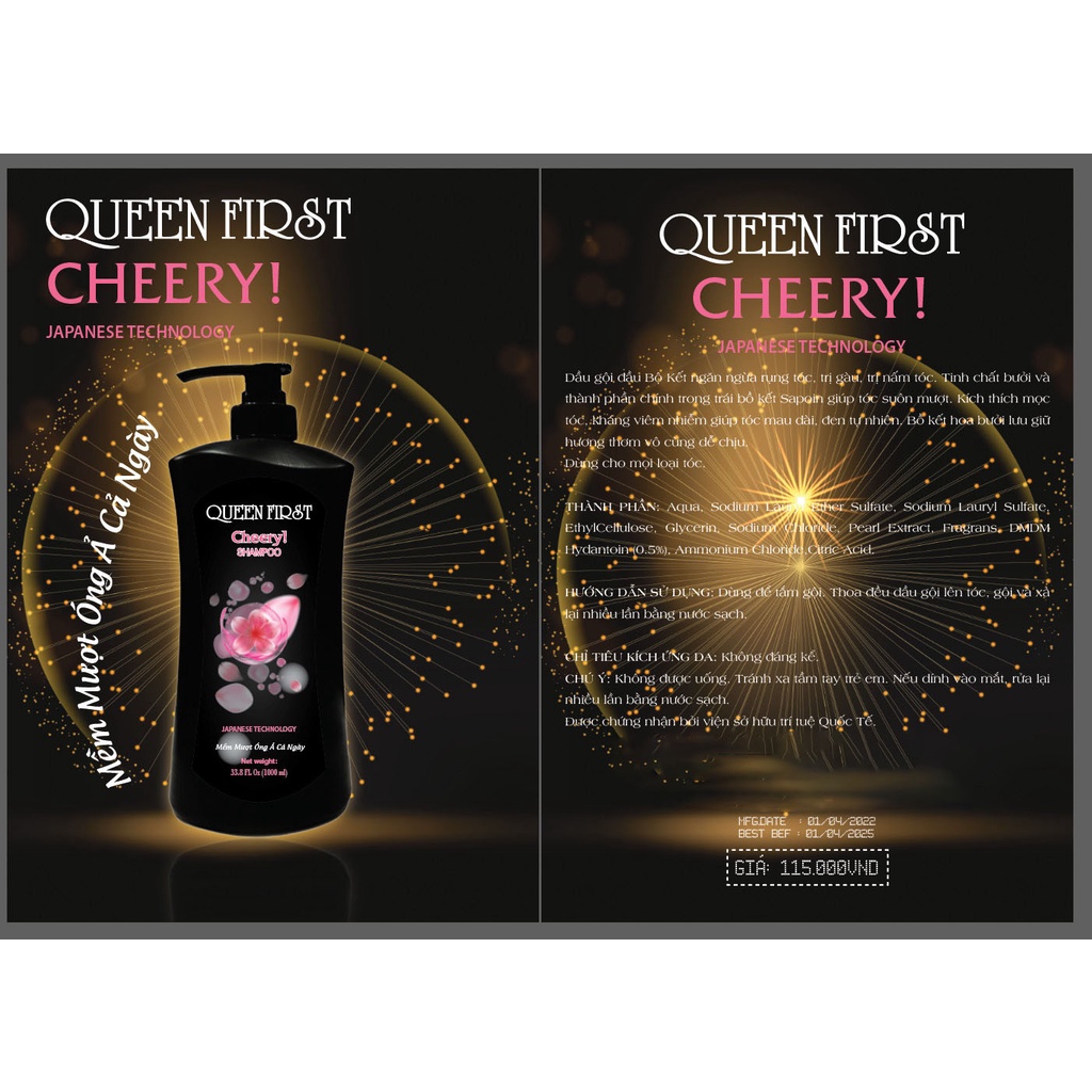 Dầu gội Bồ Kết cherry Công Nghê Nhật Bản 1000ML
