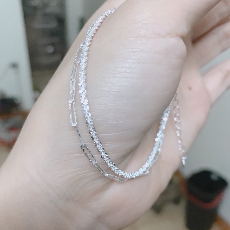 Lắc tay xích phay,lắc tay xù tuyết bạc ta cực đẹp Xưởng bạc Phương Cảnh