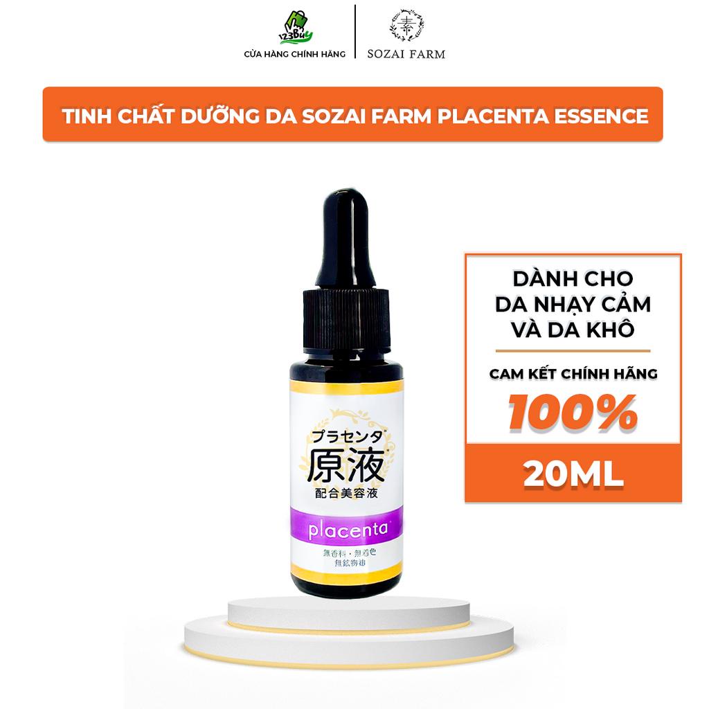 Tinh chất dưỡng da và cấp ẩm lành tính Nhật Bản Sozai Farm Placenta Essence – Dạng Serum - 20ml