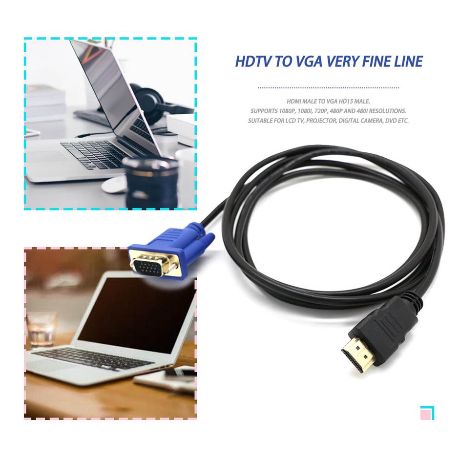 Dây Cáp Chuyển Đổi Hdmi Sang Vga D-Sub Cho Hdtv / Máy Tính