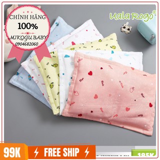 Gối bông cao cấp uala&rogo cho bé ❤️ vải xô 2 lớp ❤️ mềm mại kháng khuẩn thấm hút mồ hôi