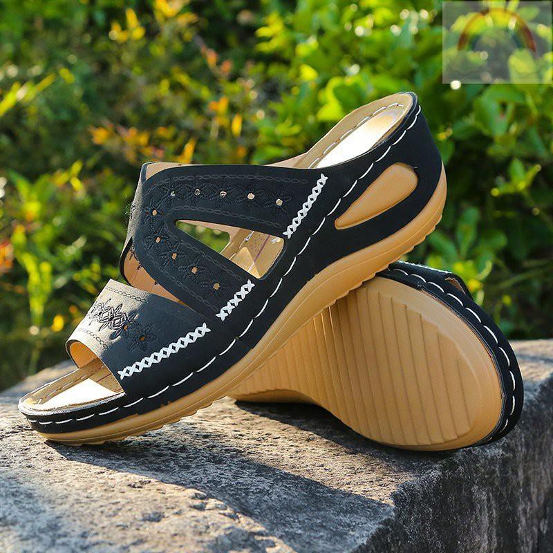 Dép Sandal Đế Xuồng Mềm Hở Ngón Chống Trượt Thời Trang Cho Nữ | BigBuy360 - bigbuy360.vn