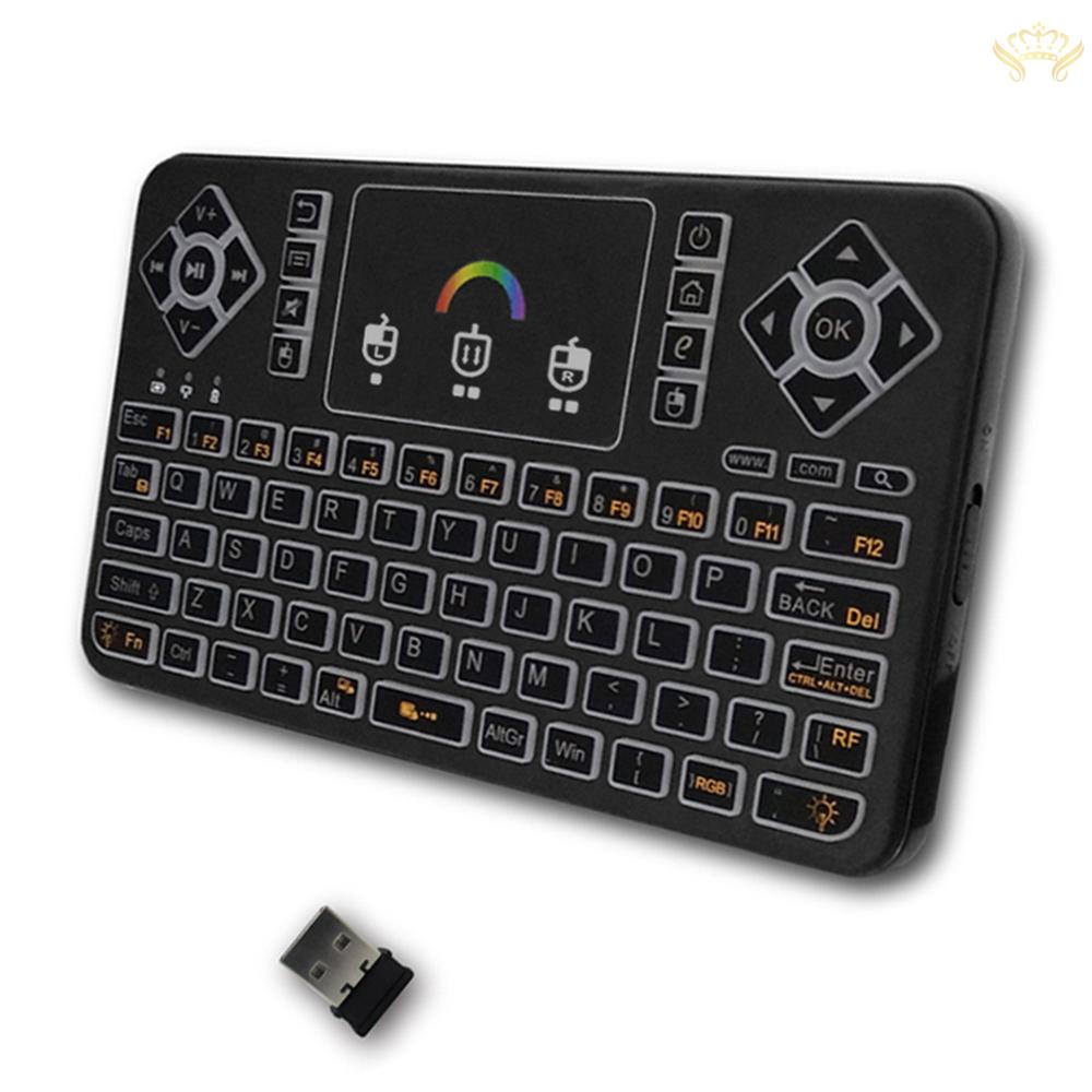 Combo bàn phím điều khiển từ xa không dây Q9 2.4G RF có đèn led nền cho Android TV BOX Smart TV HTPC Tablet PC