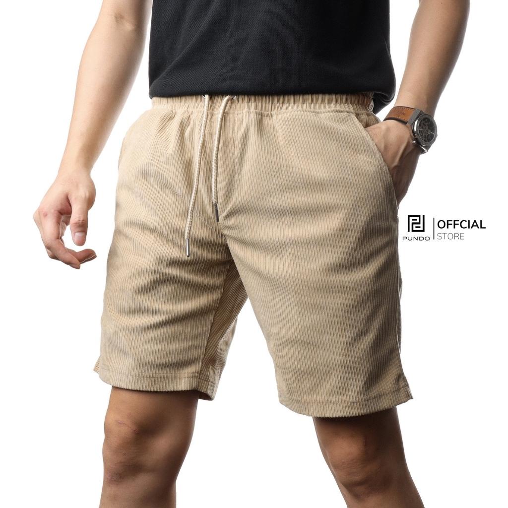 Quần short nam chất vải nhung tăm dày dặn, năng động, thoải mái PUNDO QSPD032