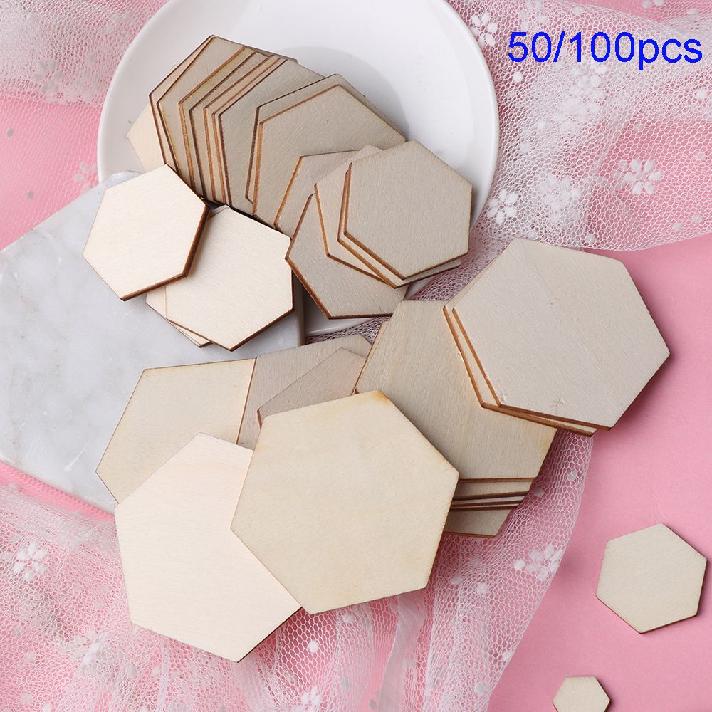 ❀WISDOMEST❀ Nhật ký màu hàng thủ công bằng gỗ Tự làm bằng tay graffiti hình lục giác bảo vệ môi trường trang trí dăm gỗ