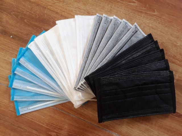 Hộp 50 chiếc Khẩu trang y tế 4 lớp (xanh, trắng, xám, đen) | BigBuy360 - bigbuy360.vn