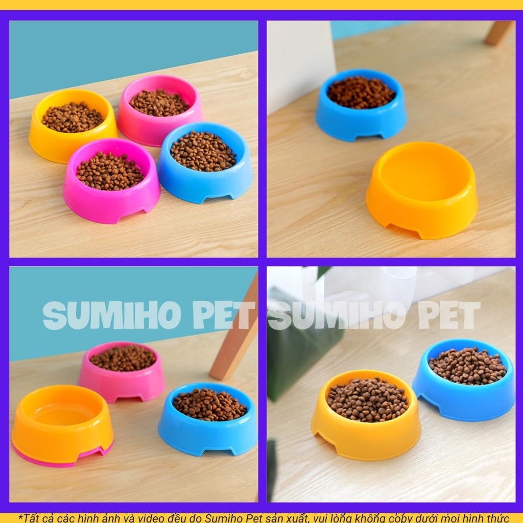 Bát ăn cho chó mèo thú cưng Sumiho (1 ngăn) size 13cm