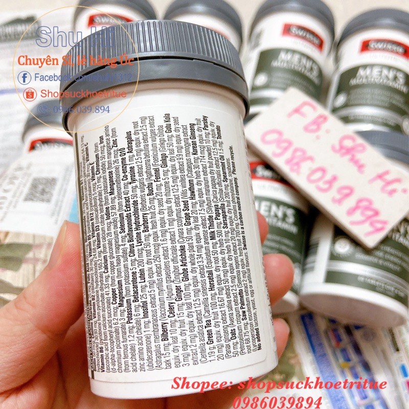 Vitamin tổng hợp cho nam Swisse Men’s Ultivite Multivitamin Úc, 60 viên - Swisse Men | BigBuy360 - bigbuy360.vn