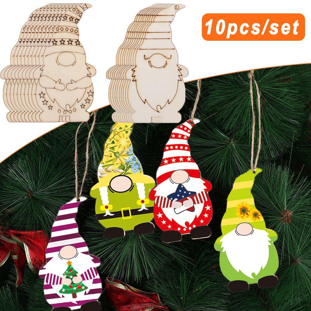 Set 10 Búp Bê Gỗ Trang Trí Cửa Ra Vào Hình Vô Diện Sáng Tạo