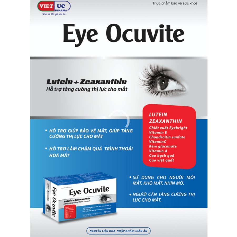 Viên Uống Sáng Mắt EYE Ocuvite- Hộp 30 Viên