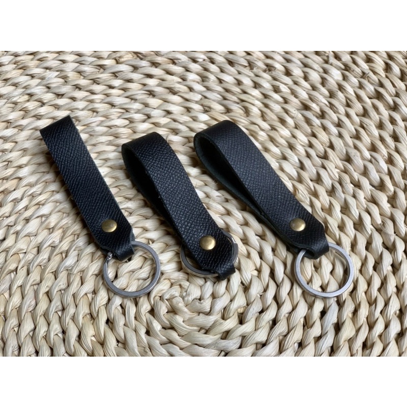 Móc khoá da bò thật màu ĐEN