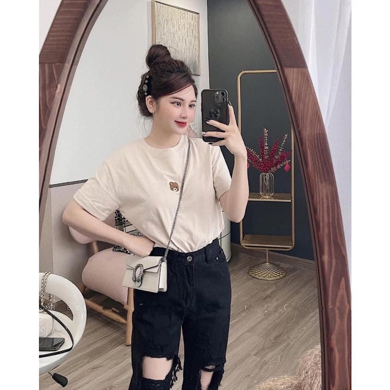 Áp thun thêu hình gấu