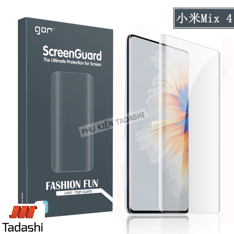 Bộ 3 Miếng Dán Dẻo Gor Xiaomi Mi Mix 4 Full Màn Hình, Dán Dẻo 3D Trong Suốt, Bo Viền Cong Vuốt Mượt - Chính Hãng Gor