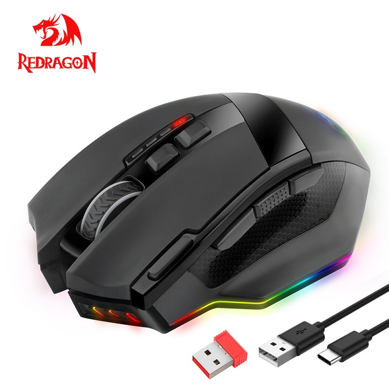 Chuột Chơi Game Không Dây Redragon Sniper Pro M801P Rgb 16400 Dpi 10 Nút