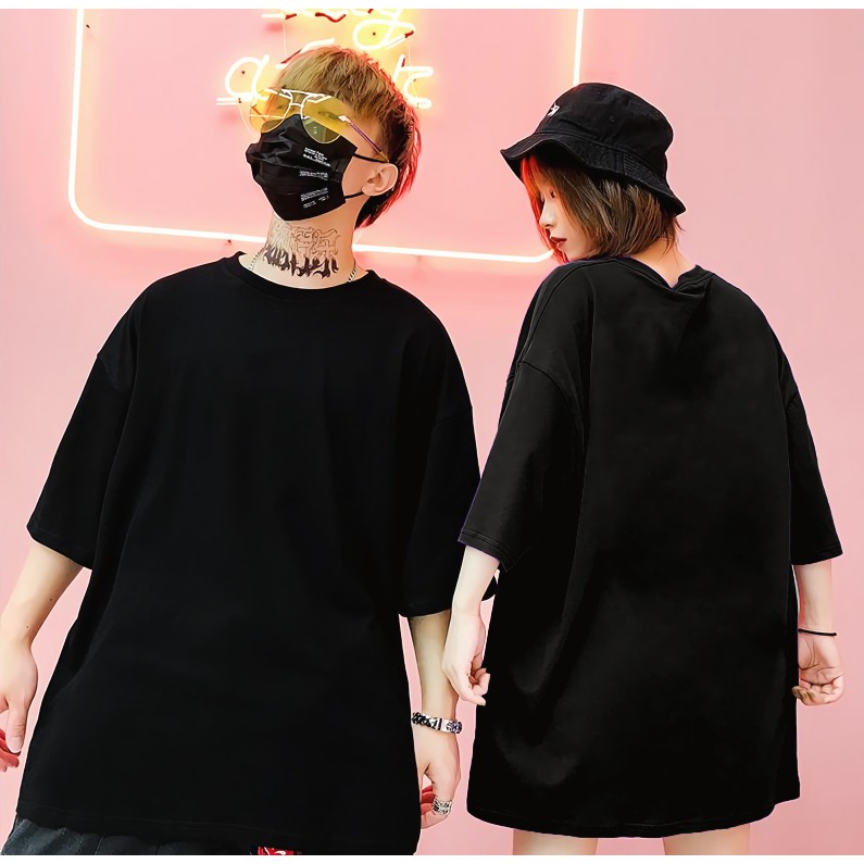 Áo thun Unisex. Basic Tee phông trơn nam nữ tay lỡ oversize form rộng 2 màu | BigBuy360 - bigbuy360.vn