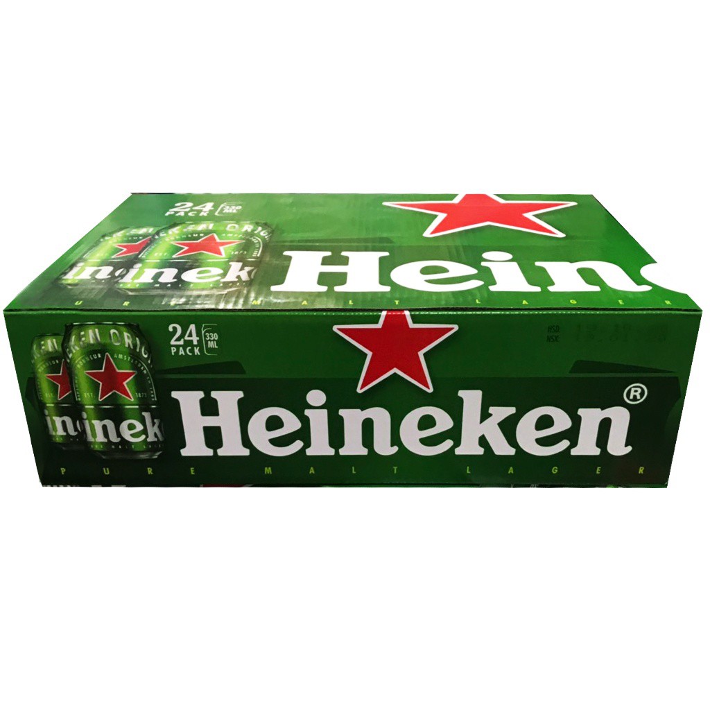 Thùng bia Heineken 24 lon thường 330ml/lon