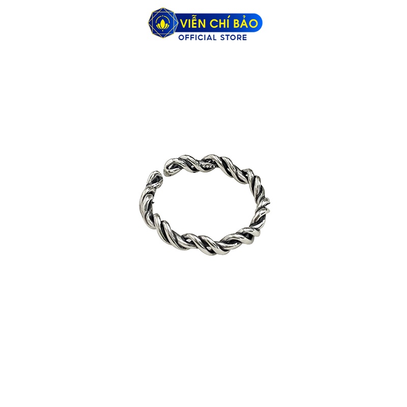 Nhẫn bạc nữ xoắn trơn chất liệu bạc 925 thời trang phụ kiện trang sức nữ thương hiệu Viễn Chí Bảo