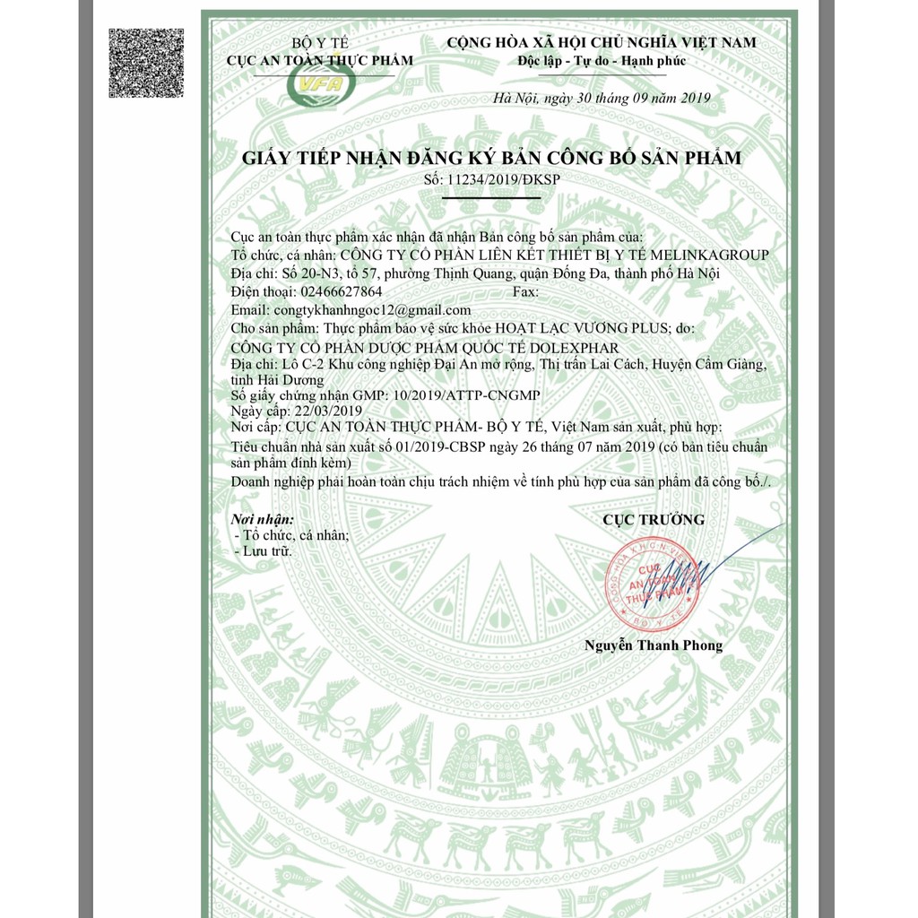 HOẠT LẠC VƯƠNG - Hoạt huyết tăng lưu thông khí huyết