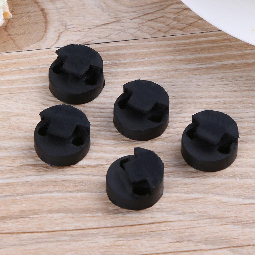 Practical 5pcs Black Acoustic Round Rubber Violin Mute Fiddle Silencer For Violin Sourdine Tools &