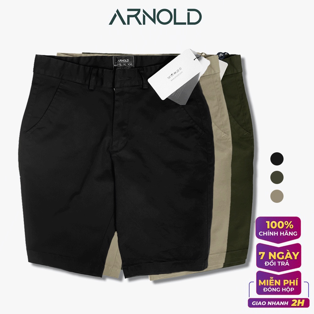 Quần short ngắn kaki nam màu trầm lịch lãm, trẻ trung, chất liệu kaki nhung cao cấp ARNOLD - Hàng nhập khẩu
