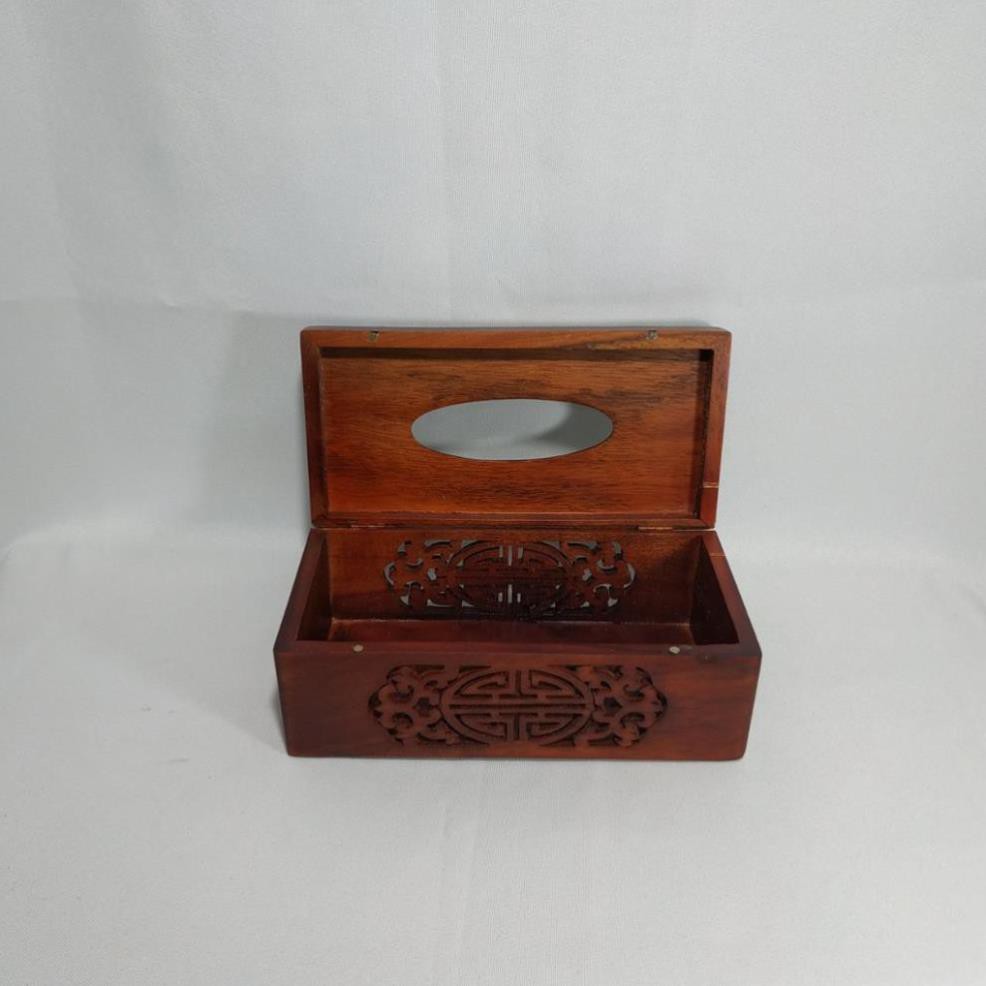 HỘP ĐỰNG GIẤY CHỮ NHẬT KHẢM BI HOA VĂN SIÊU ĐẸP GỖ HƯƠNG- 22x11x8