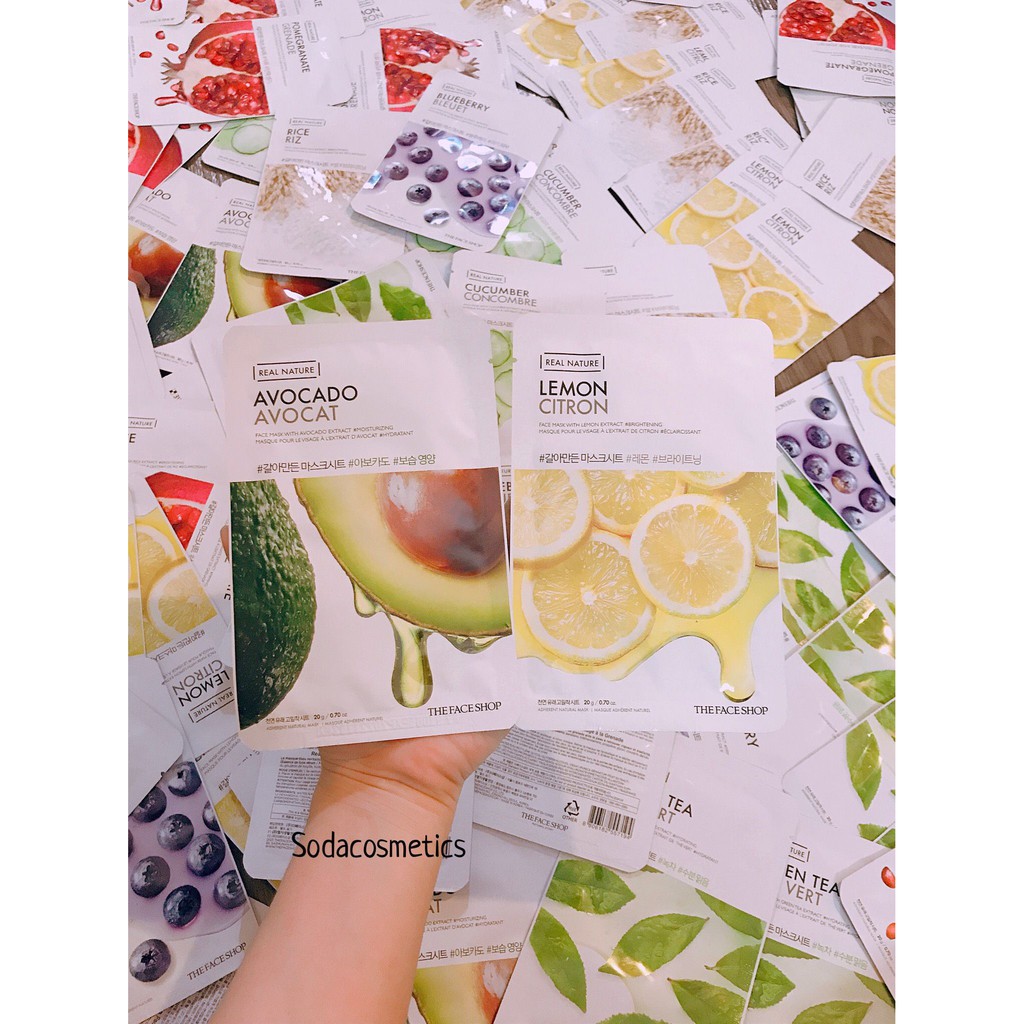 MẶT NẠ GIẤY CHIẾT XUẤT TỪ THIÊN NHIÊN  REAL NATURAL FACE MASK