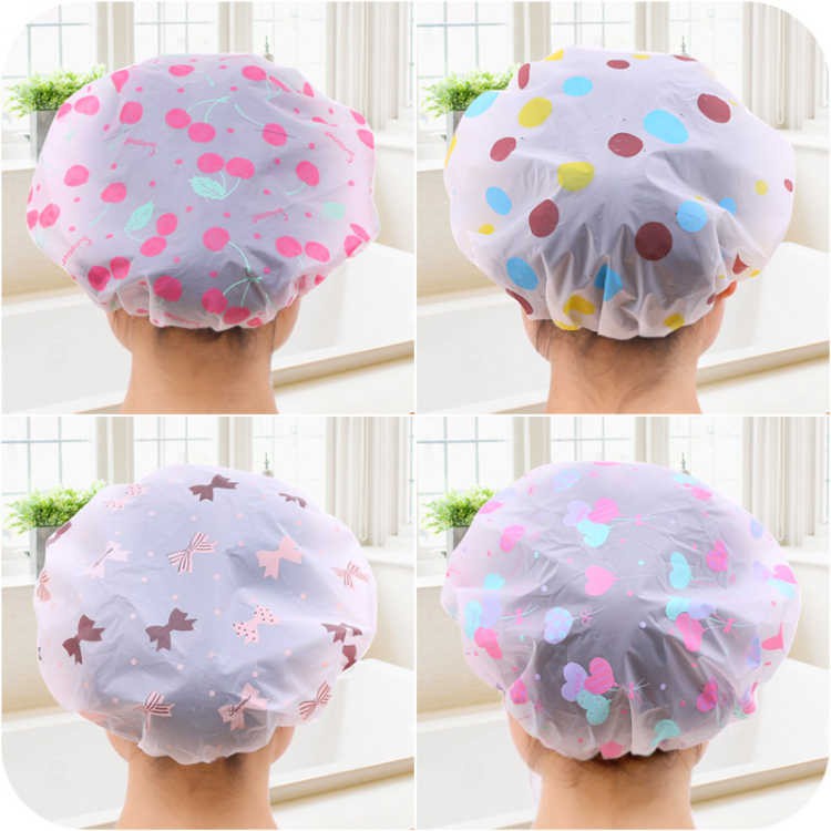 Mũ Trùm Đầu Hoạ Tiết Cute Dành Cho Ủ Tóc Hoặc Khi Tắm