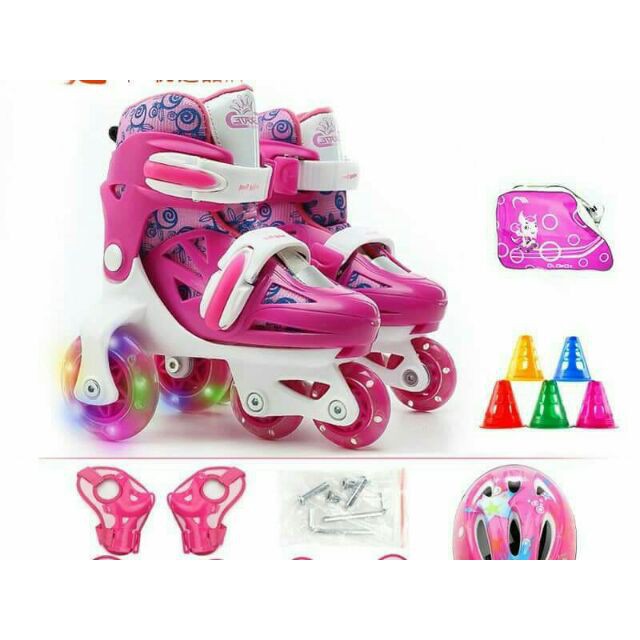 Giày trượt patin loại xịn phụ kiện đầy đủ cho bé trai bé gái |shopee. Vn\mockhoa55 XM_(91)