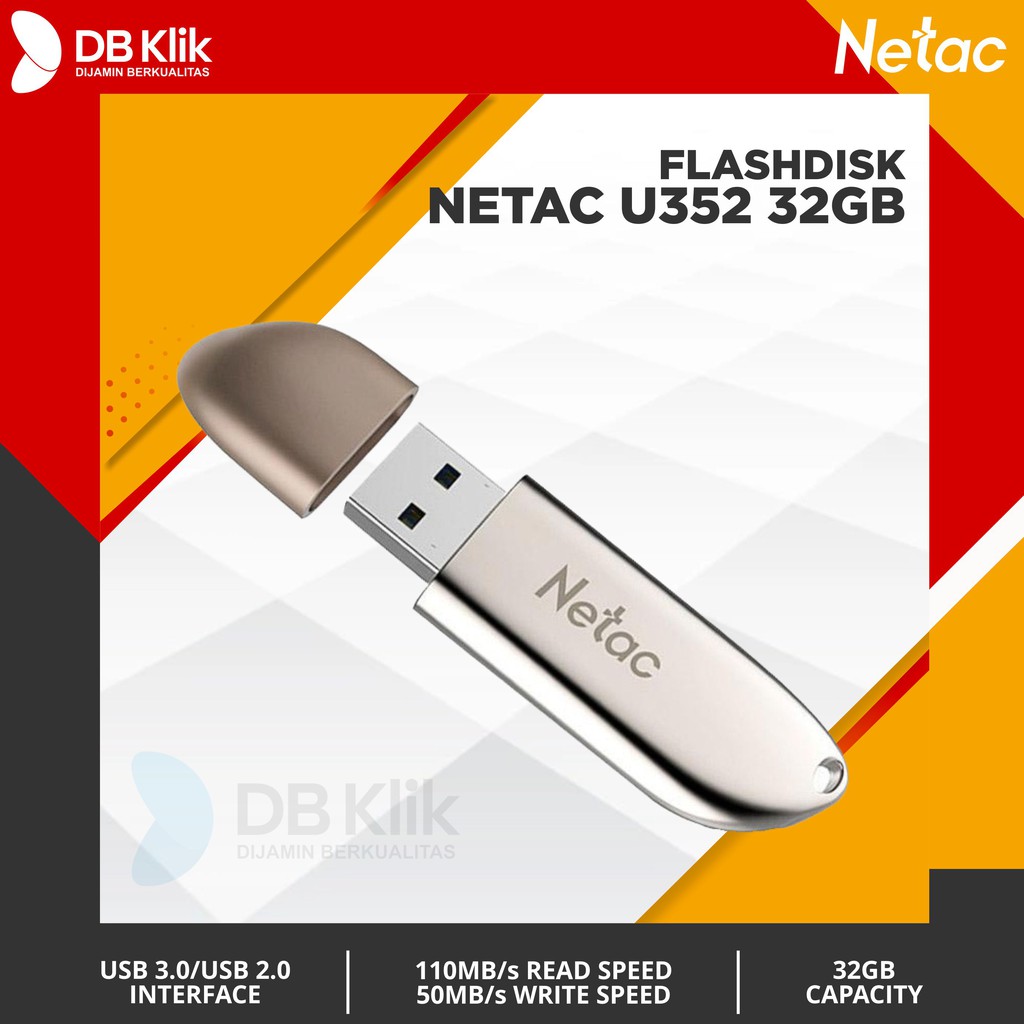 Usb Flashdisk Netac U352 32gb Usb 2.0 (flashdisk Netac 2.0 U 352 32gb)