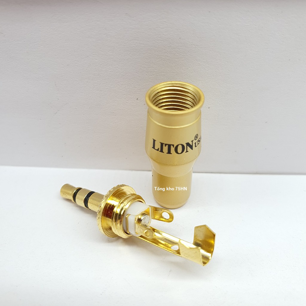 01 Đầu Jack Liton USD 3.5 cao cấp 3 khấc - Jack hàn LITON Stereo 3.5