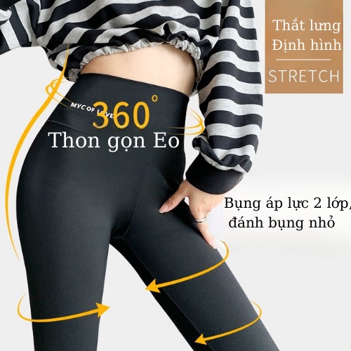 Quần Legging Dài Đẹp Vải Thun Cotton Co Giãn 4 Chiều , Tregging Nữ Tập Gym Lưng Cạp Cao Cao Cấp Ôm Sát Elyfashion1