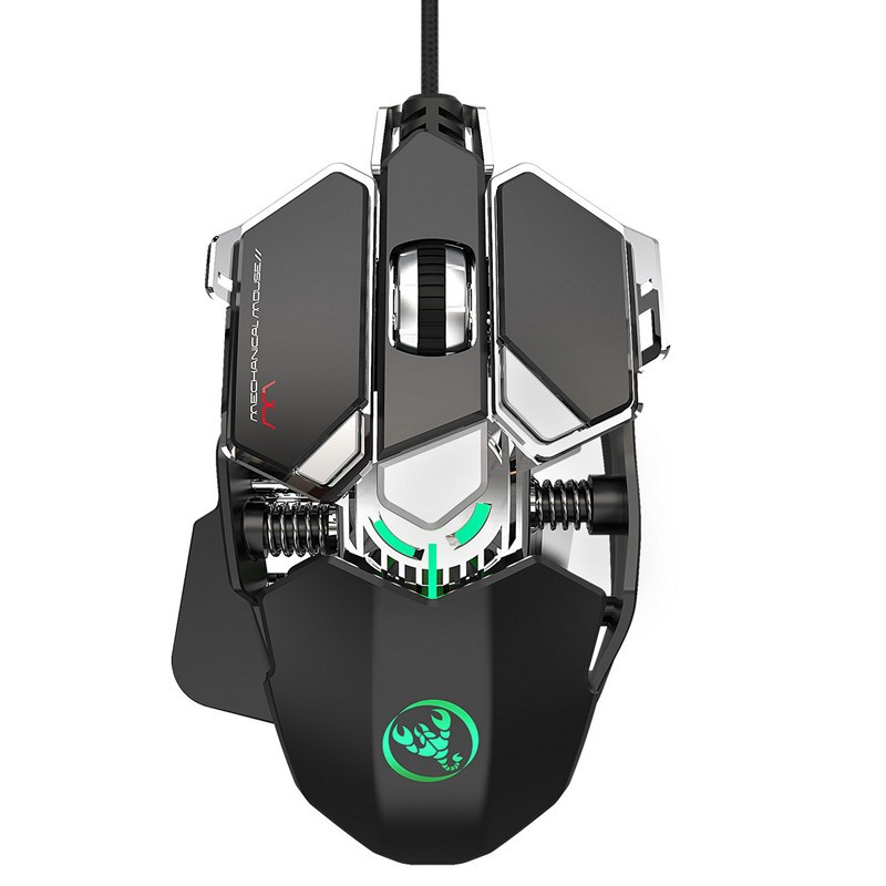 [Mã 44ELSALE2 giảm 7% đơn 300K] Chuột cơ gaming led RGB 6400DPI - J600 Black mechanical Gaming mouse