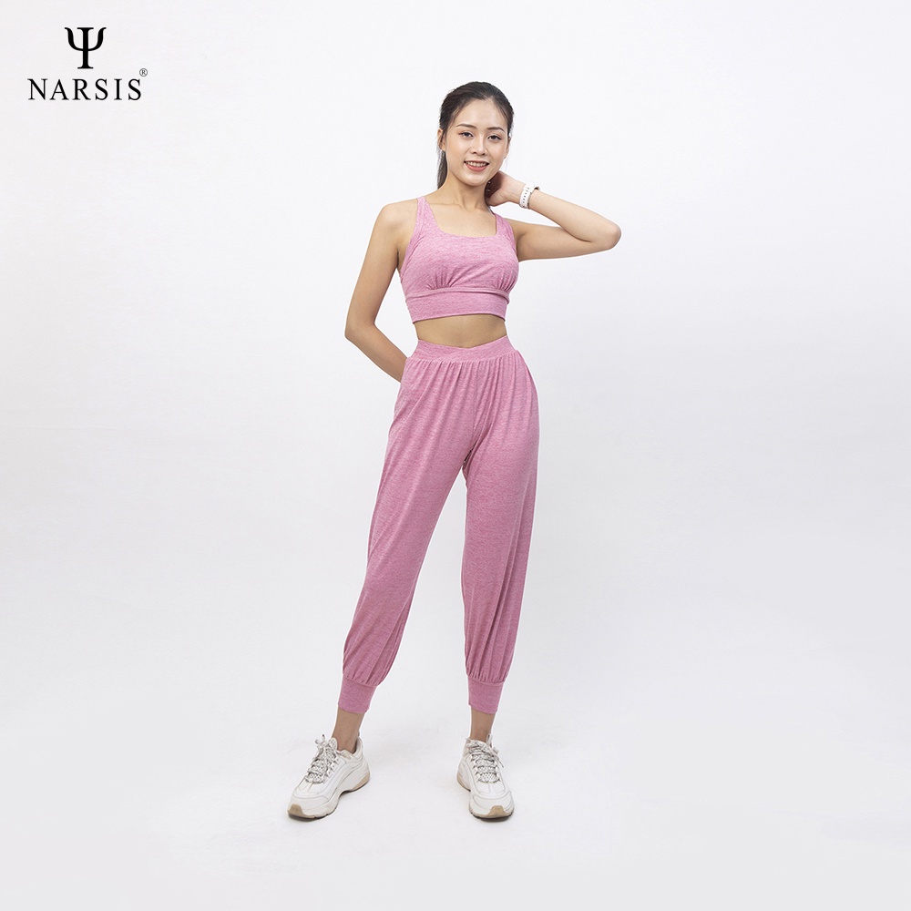 Bộ tập nữ Narsis sét 3 chi tiết ( 2 áo - 1 quần ) H0012 màu xanh ngọc, H0013 màu hồng xước