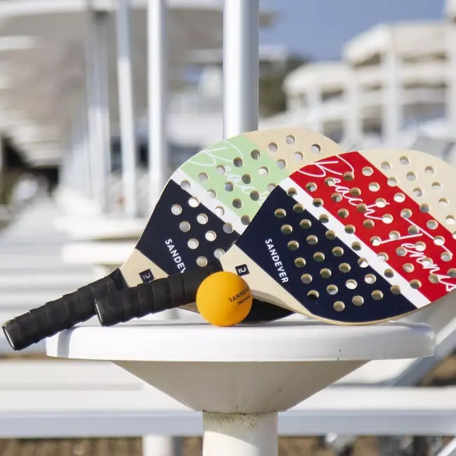 Bộ vợt tennis bãi biển Experience - Vàng Xanh dương MIRILIK