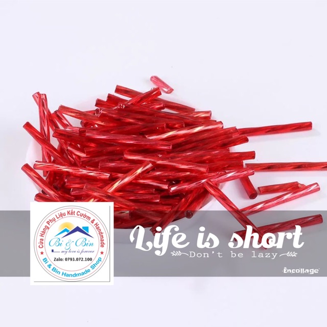 45g Cườm Khúc Thuỷ Xoắn Dài Đính Kết Trang Phục Thời Trang
