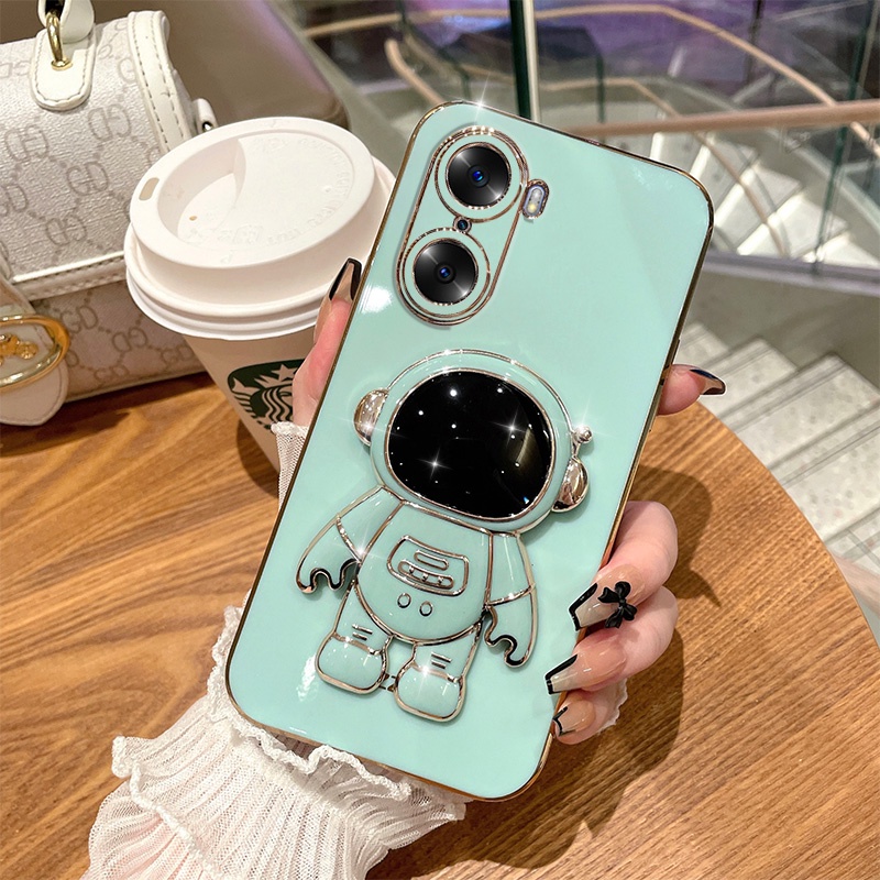 Ốp Điện Thoại Dẻo In Hình Phi Hành Gia Kèm Giá Đỡ Cho Huawei Nova 3e 3i 4e 5i 7i 8i 9 Mate 20 Honor 50 20 30i 10 Lite 9X Pro