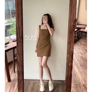 VÁY CỔ VUÔNG 2 MÀU