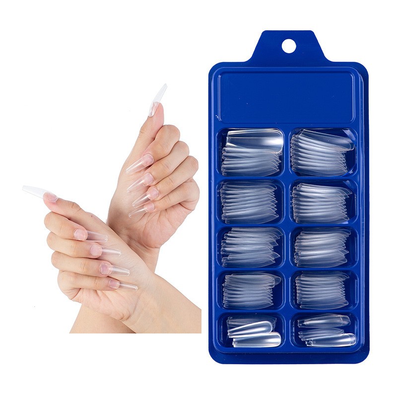 Hộp móng phom thang hộp 100 chiếc đủ size hỗ trợ trang trí móng làm nail mi thời trang nữ