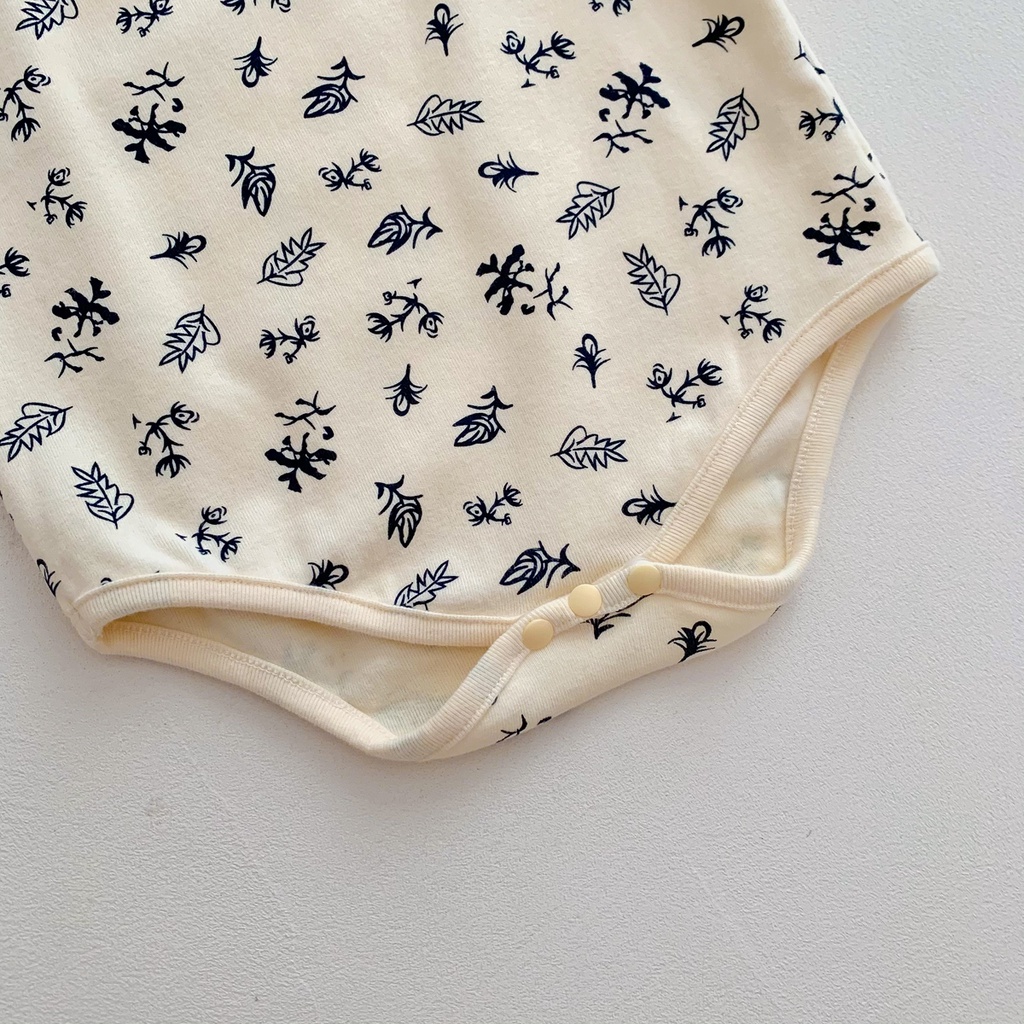 1 Bộ Áo Liền Quần Hai Dây Vải Cotton Cho Bé Gái Sơ Sinh 0-3 Tuổi