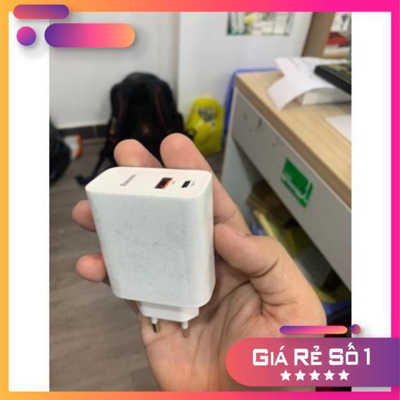Củ sạc nhanh công suất 30W Baseus cổng USB-Type C và USB sạc siêu nhanh QC 4.0, 3.0 cho iPhone,SamSung