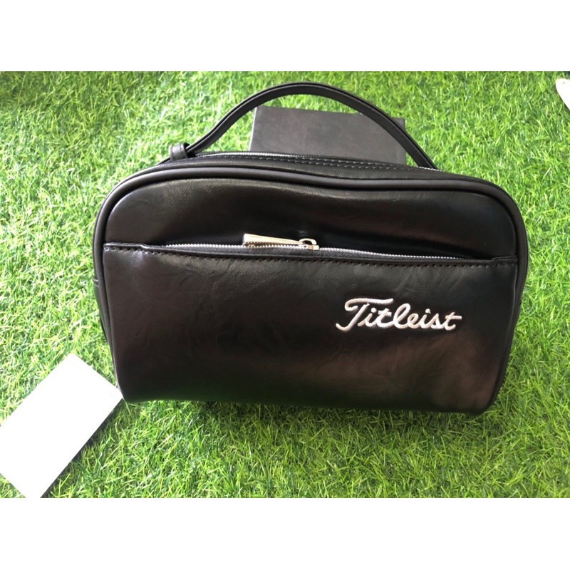 Túi cầm tay golf Titleist da PU nhỏ gọn 2 ngăn tiện lợi cao cấp đựng phụ kiện cá nhân [Golf_Store]