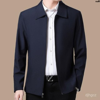 Áo Khoác Cổ Bẻ Thời Trang Xuân Thu 2020 Cho Nam Trung Niên