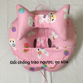 (Rẻ vô địch)Gối đa năng chống ọc sữa  chữ C tặng kèm gối tai voi cao cấp chống méo đầu